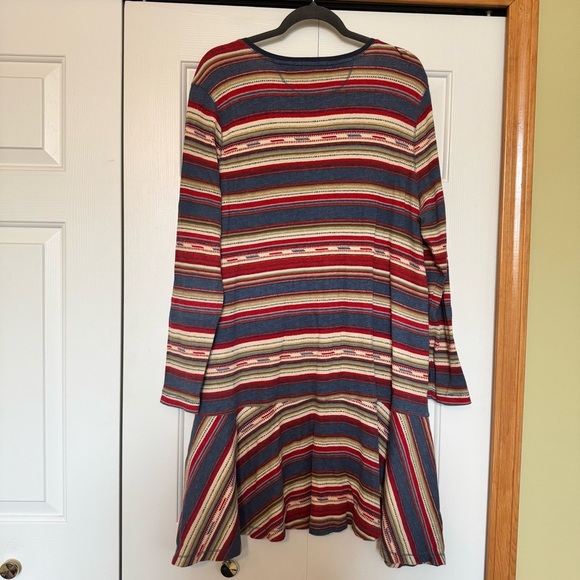 Lauren Ralph Lauren Aztec print waffle knit drop waist cotton dress - Picture 4 of 8